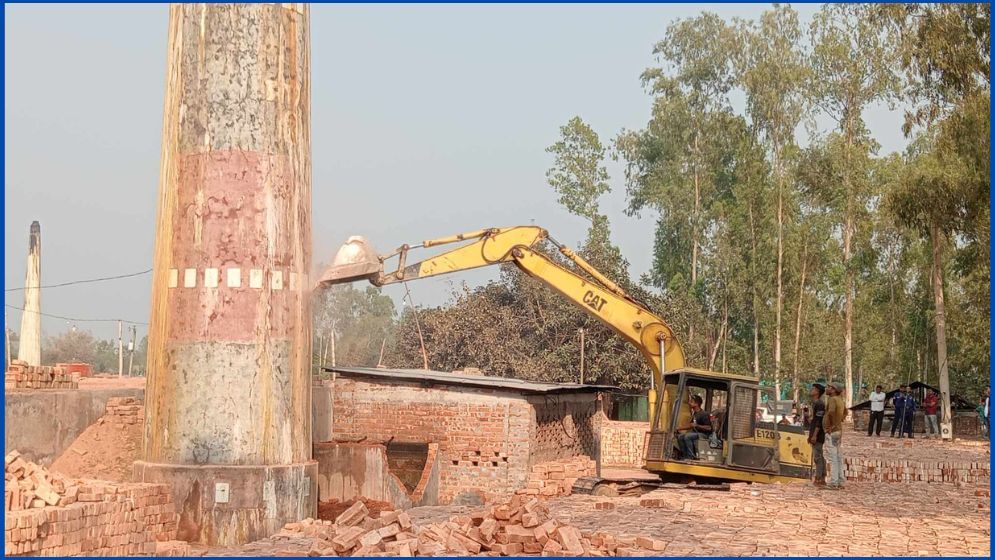 খানসামায় অবৈধ ইটভাটা গুঁড়িয়ে দিল প্রশাসন