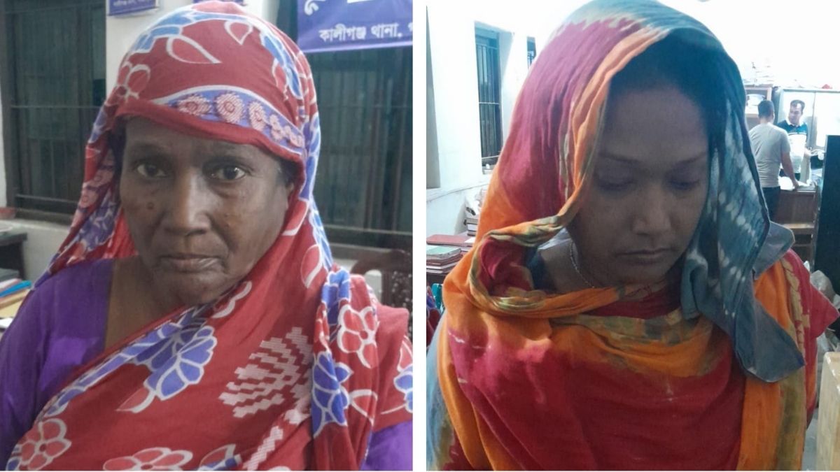 গাজীপুরে চোলাই মদসহ মা-মেয়ে গ্রেপ্তার