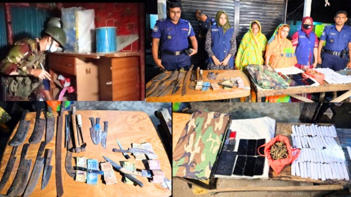 আদমজী কলোনিতে যৌথ বাহিনীর অভিযান, মাদক-অস্ত্রসহ ২ নারী আটক
